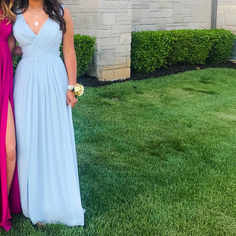 Nordstrom dusty light blue prom dress